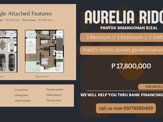 single attached house and lot in rodriguez rizal