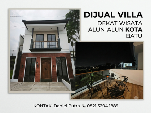 VILLA PLUS KOLAM RENANG DAN ROOFTOP DEKAT ALUN ALUN KOTA BATU