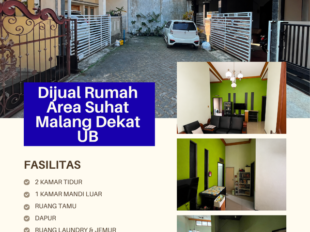 Rumah dijual Area Suhat Dekat Kampus UB Malang