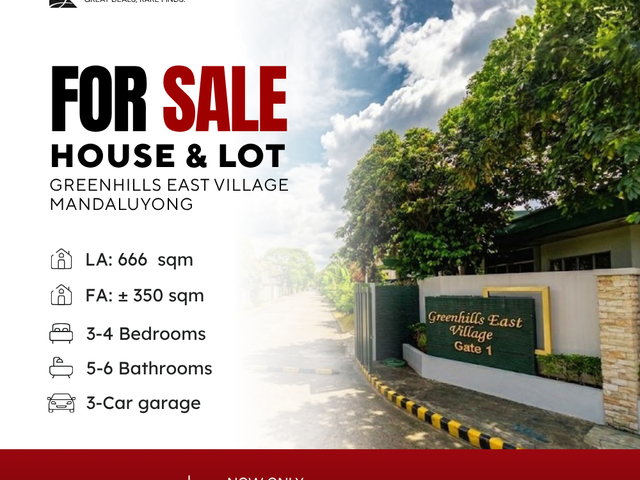 For Sale: House & Lot in Greenhills East, Mandaluyong City
