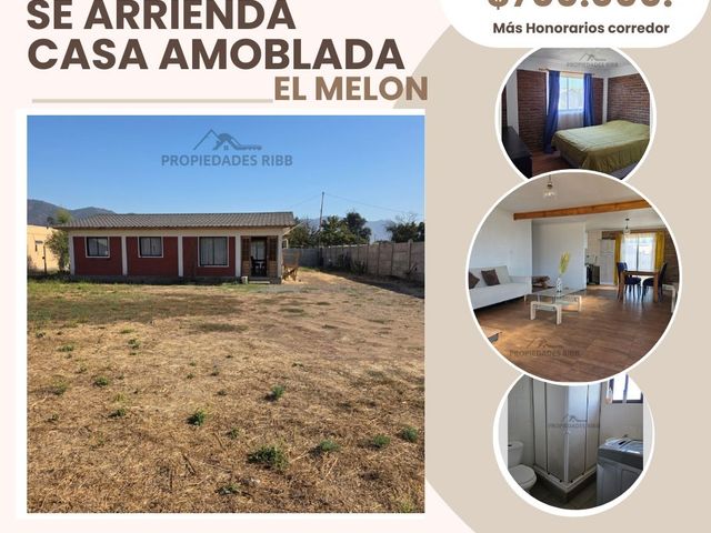 Se Arrienda Casa en un gran Terreno el Melón