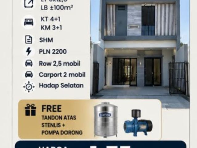 Dijual Rumah Minimalis Modern di Sutorejo