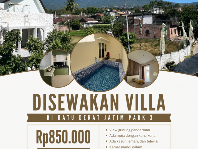 VILLA DISEWAKAN DI BATU DEKAT JATIM PARK 3