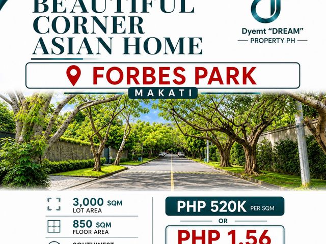 3,000 sqm Luxury House and Lot for Sale in Forbes Park South, Makati City Near BGC & Makati CBD