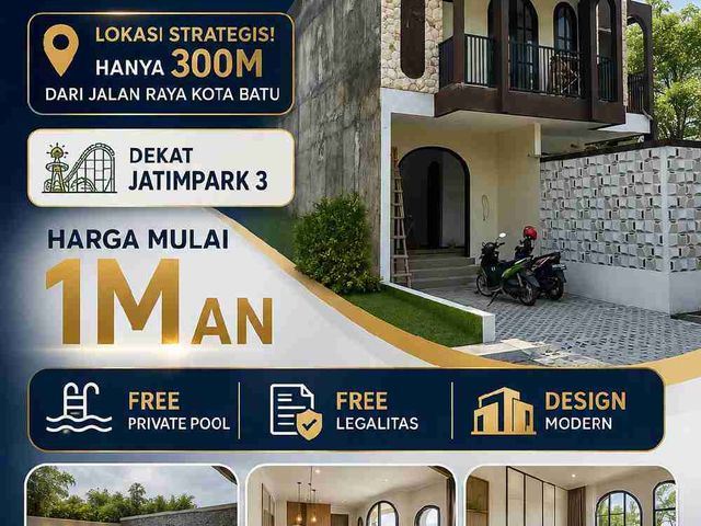 Rumah villa premium passive income bulanan
