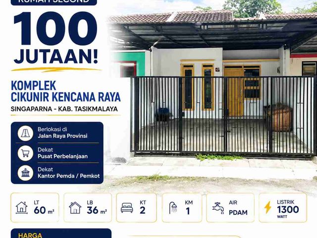 Rumah 100 Jutaan di Komplek Cikunir Kencana Raya, Tasikmalaya