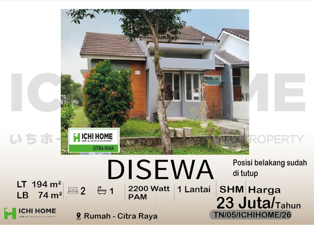 Rumah Cantik Nyaman Minimalis di Citra Raya Tangerang