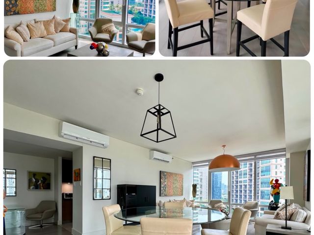 LORRAINE Tower, Proscenium Rockwell: 3BR For Rent, 152 sqm, Fully furnished, 2 parking, P230,000/mo.