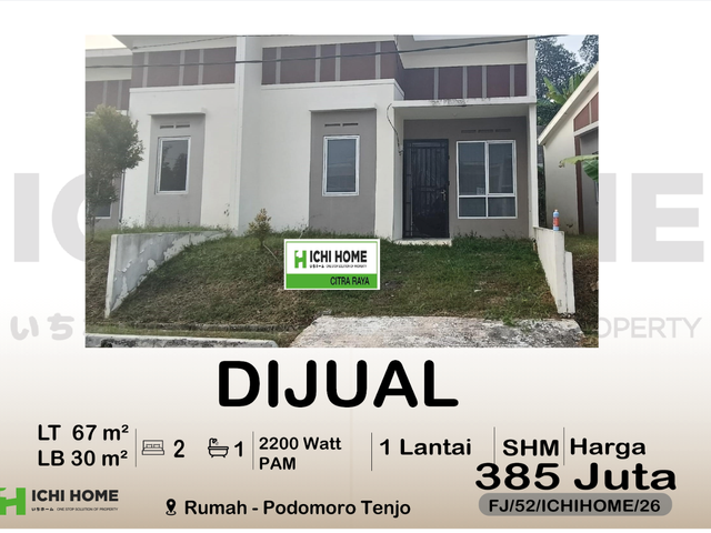 Rumah Cantik Minimalis Nyaman Siap Huni di Podomoro Tenjo Bogor