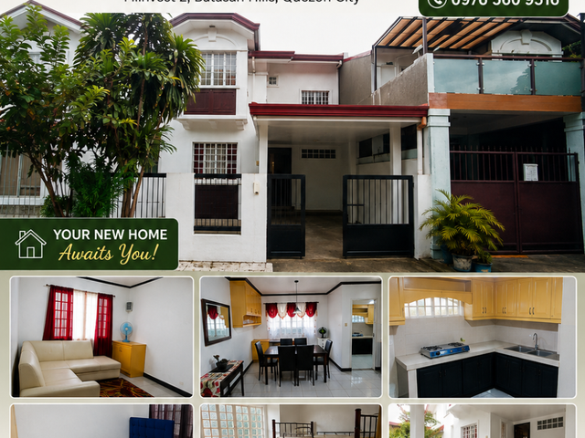 FOR RENT Semi-Furnished 2 Bedroom Townhouse in Serra Monte Villas, Filinvest 2, Batasan Hills, Quezon City