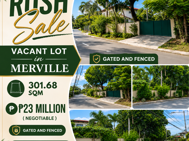 Vacant Lot for Sale in Merville Park Subdivision, Paranaque City