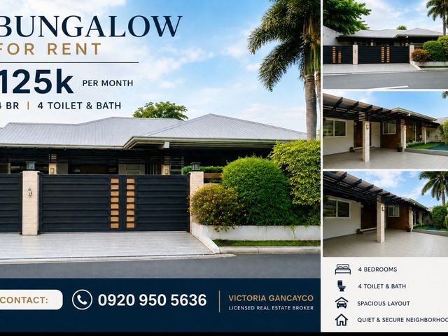 4 Bedroom House for Rent in Merville Park Subdivision, Paranaque City