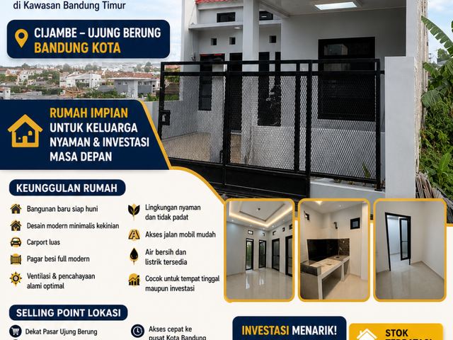 Rumah Unit Ready Siap Huni Di Ujung Berung dekat Ke kota Bandung