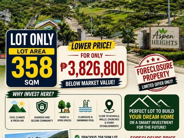 358 SQM FORECLOSED LOT FOR SALE IN ASPEN HEIGHTS CONSOLACION CEBU
