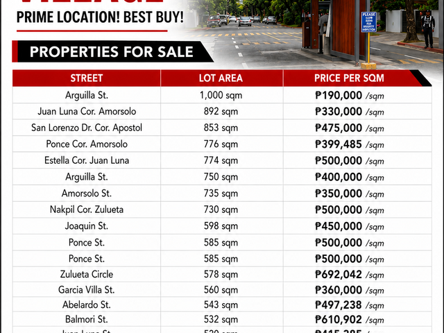 House and Lots for Sale in San Lorenzo Village - near Forbes Park , Bel-Air , Dasmariñas Village , Urdaneta Village