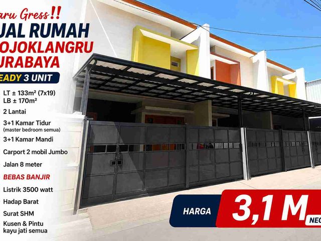 Baru Gress‼️jual rumah MojoKlangru Surabaya Ready 3 unit
