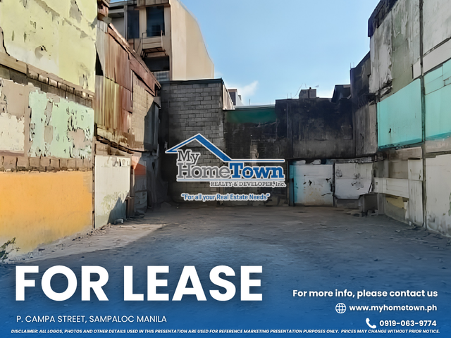 Vacant Lot for lease in Sampaloc Manila