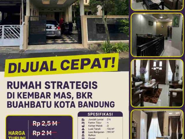 Jl Kembar Mas Buahbatu Siap Huni Jual Cepat kota Bandung