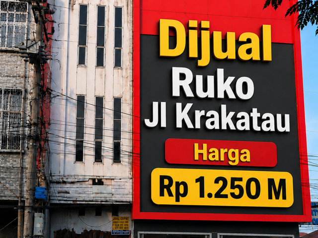 Ruko Lelang daerah Medan Timur Jl Krakatau