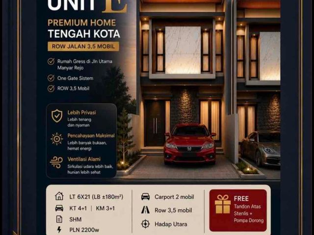 Dijual Rumah Manyar! 2 LT! Baru Gress!