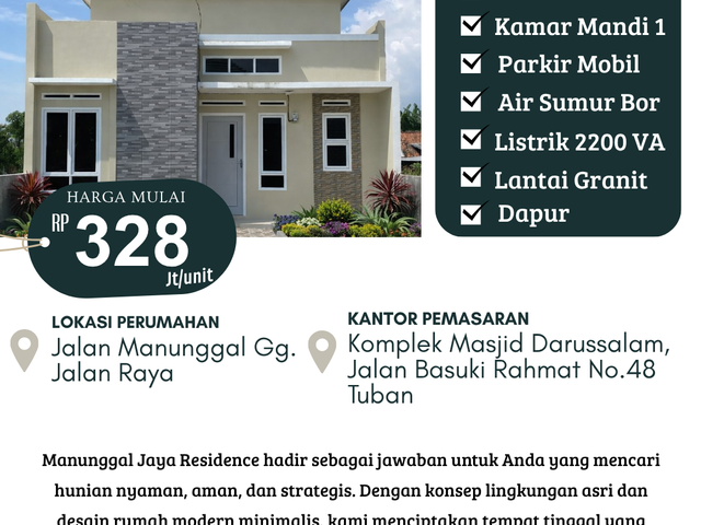 Manunggal Jaya Residence – Hunian Nyaman, Modern & Strategis untuk Keluarga
