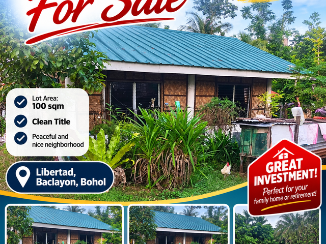 House and Lot in Baclayon Bohol - 100sqm