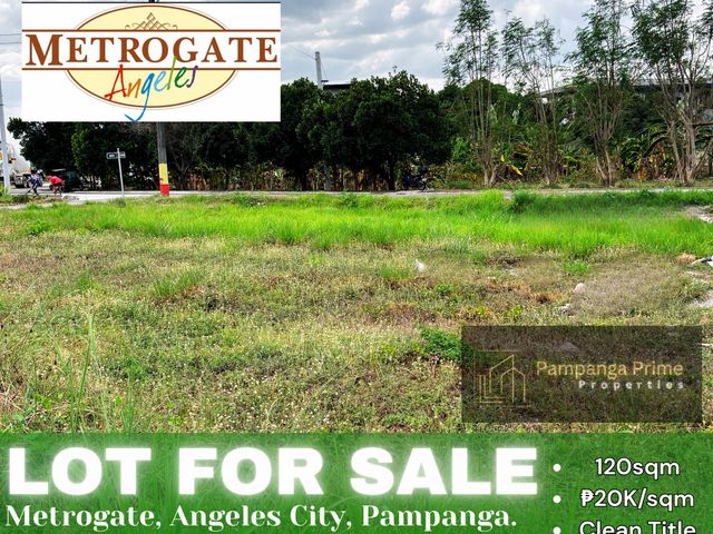 FOR SALE RESIDENTIAL LOT IN METROGATE SUBDIVISION ANGELES PAMPANGA NEAR MARQUEE MALL & NLEX ANGELES EXIT