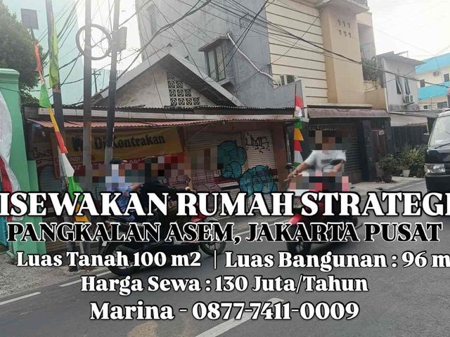 Disewakan Rumah Strategis Pangkalan Asem Jakarta Pusat Siap Huni