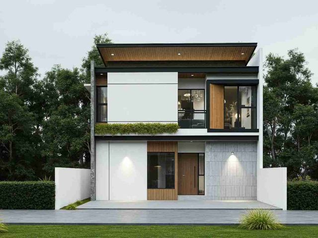 rumah kontemporer type 90/128 3kt 2km