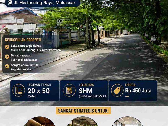 Rumah jl Hertasning Makassar 1000 MTR dekat pettarani panakukang