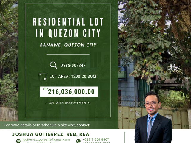 FOR SALE: 1,200 sqm Prime Property near Banawe, Quezon City