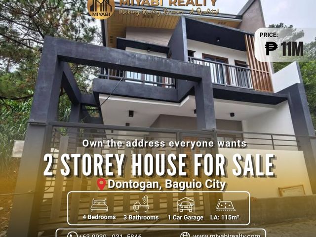 11M | Brand New Ready For Occupancy 2 Storey House & Lot with Overlooking View in Dontogan Baguio City - LSS