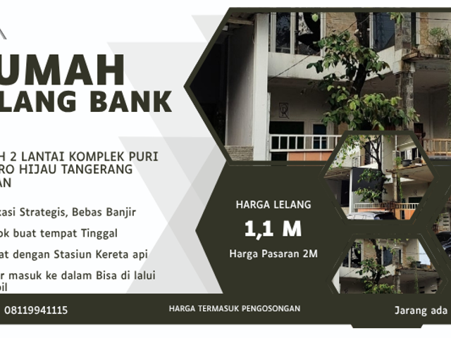 (LELANG) RUMAH STRATEGIS PURI BINTARO HIJAU - HARGA BAWAH PASAR & TERIMA KOSONG!