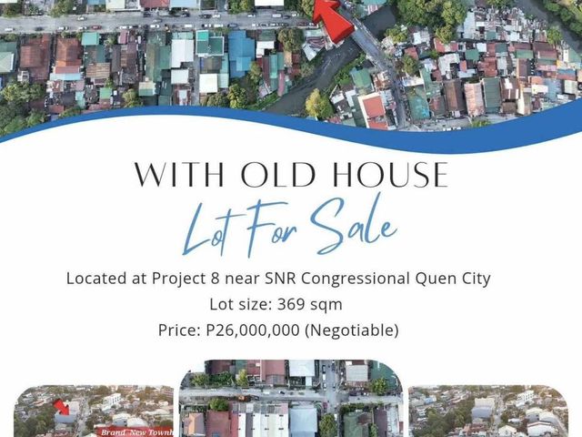 369 sqm Lot with Old House for Sale in Project 8 Quezon City