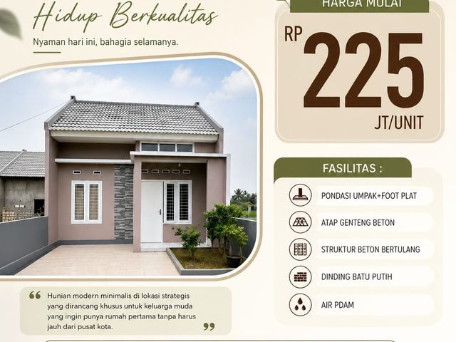 Rumah Modern Nyaman di Perumahan Mutiara Kopen – Lokasi Strategis & Siap Huni