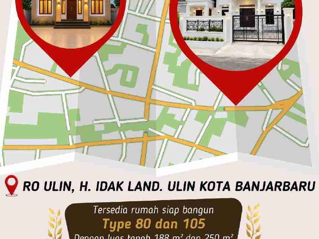 RUMAH MEWAH SIAP BANGUN DI RO ULIN HAJI UDAK BANJARBARU KALSEL