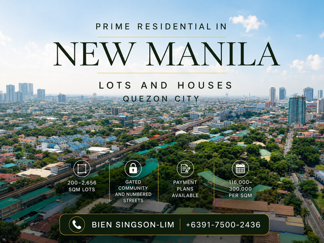 New Manila Quezon City Lot for Sale