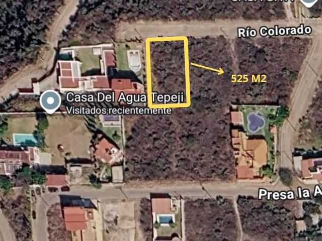 SE VENDE TERRENO DE 525 m2 FRACCIONAMIENTO PRESA ESCONDIDA TEPEJI DEL RIO HIDALGO