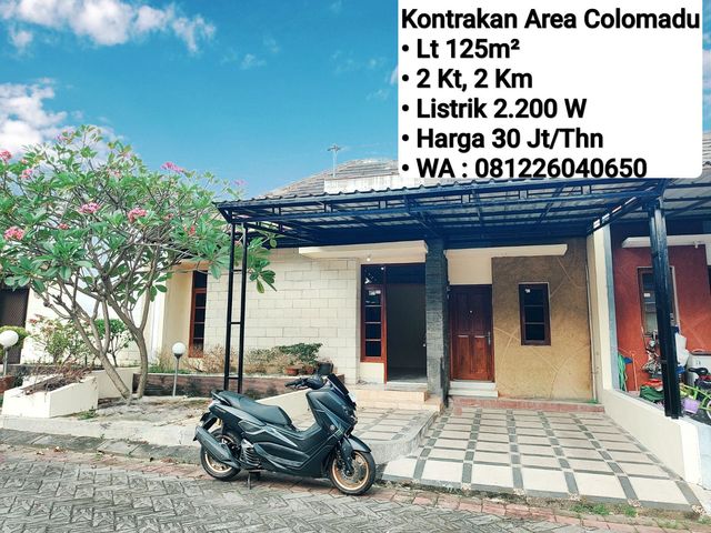 Sewa Rumah Perum Cluster Satpam 24 JAM Area Colomadu, Dekat Lor in, Alana Hotel, Ramada Hotel