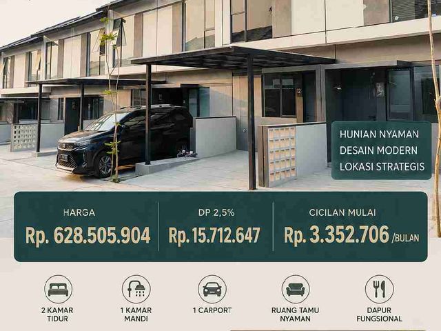 RUMAH XYZ SIAP HUNI FREE BIAYA KPR ,DP 2.5 %