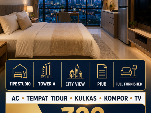 *APARTEMEN FULL FURNISHED DI MERR, HANYA 300 JUTAAN!*