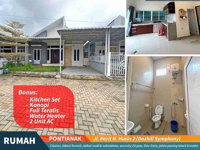 rumah secondary siap huni dalam komplek cluster terletak di jalan paris 2 pontianak