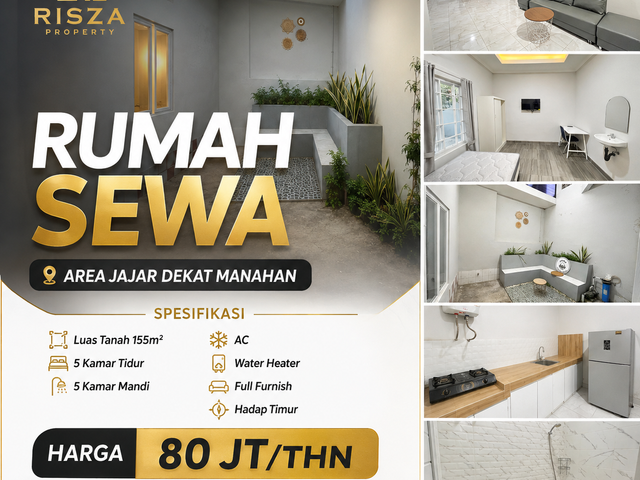 Sewa Rumah Full Furnished Area Dekat Manahan Solo