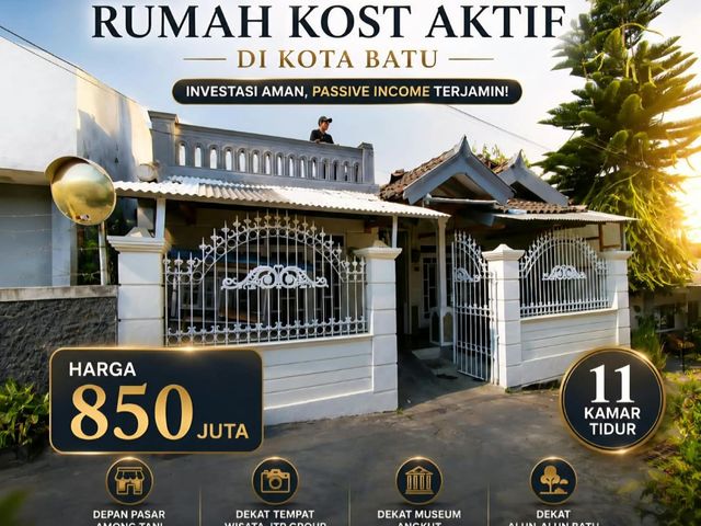 Rumah Kos Strategis di Batu, Aset Produktif di Kota Wisata