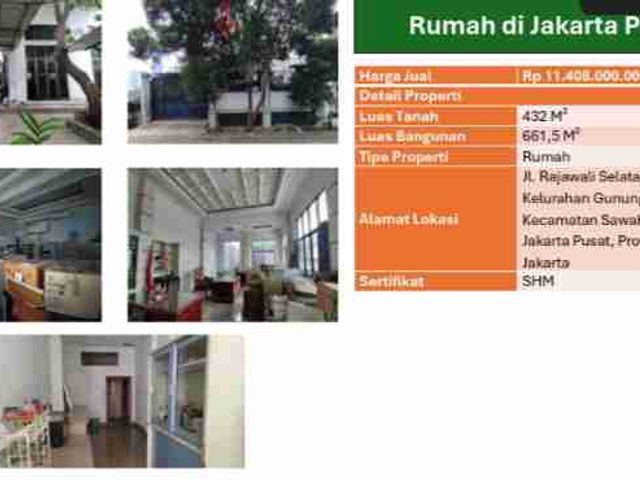 Dijual Rumah Asri siap huni gunung Sahari Jakarta pusat