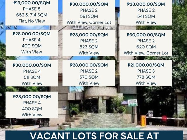 VACANT LOTS FOR SALE AT PARKRIDGE ESTATE