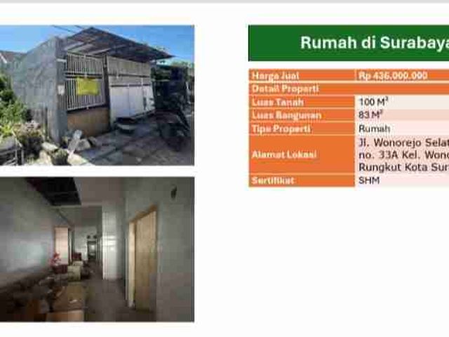 Dijual rumah murah siap huni di Rungkut surabaya
