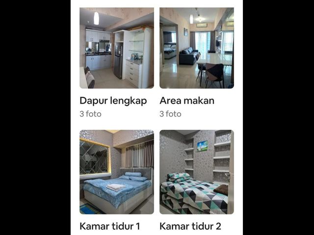 Disewakan bulanan Orchard 2 BR full furnish bagus dan cantik 4,5jt/bln