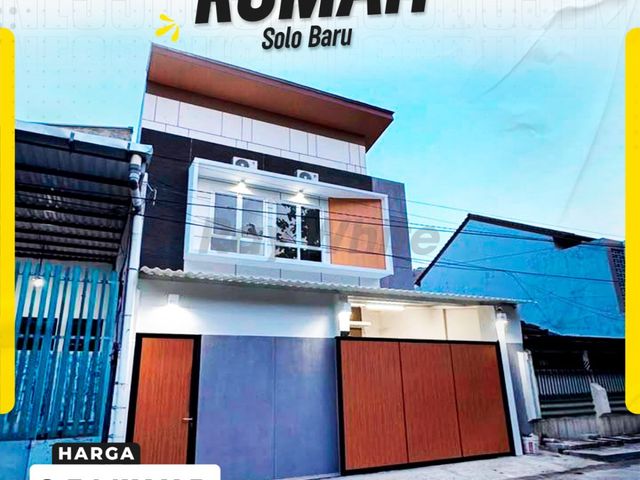 Rumah 3kamar Siap huni Mobil Simpangan di grogol Solo baru Sukoharjo