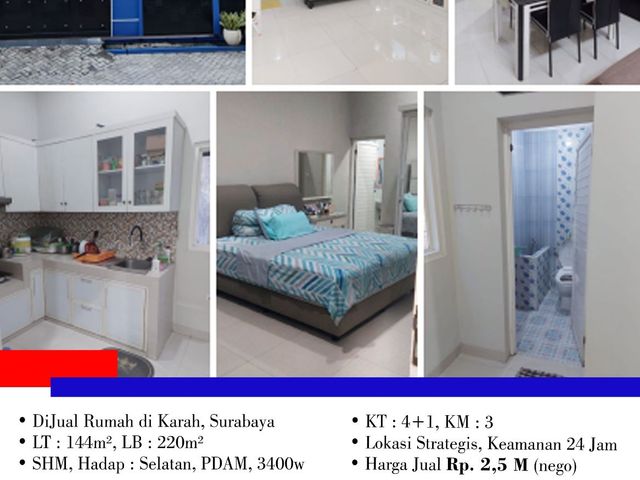 DiJual Murah Strategis Rumah di Karah, Surabaya